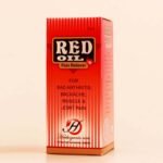 Red Pain Relief Oil In Packaging