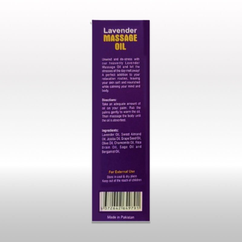 Lavender Massage Oil Details