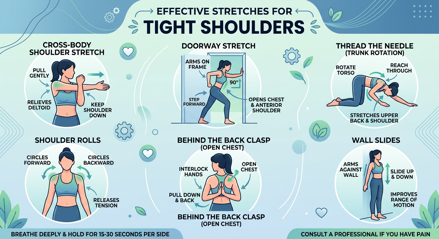 11 Stretches to Help Relieve Tight Shoulders