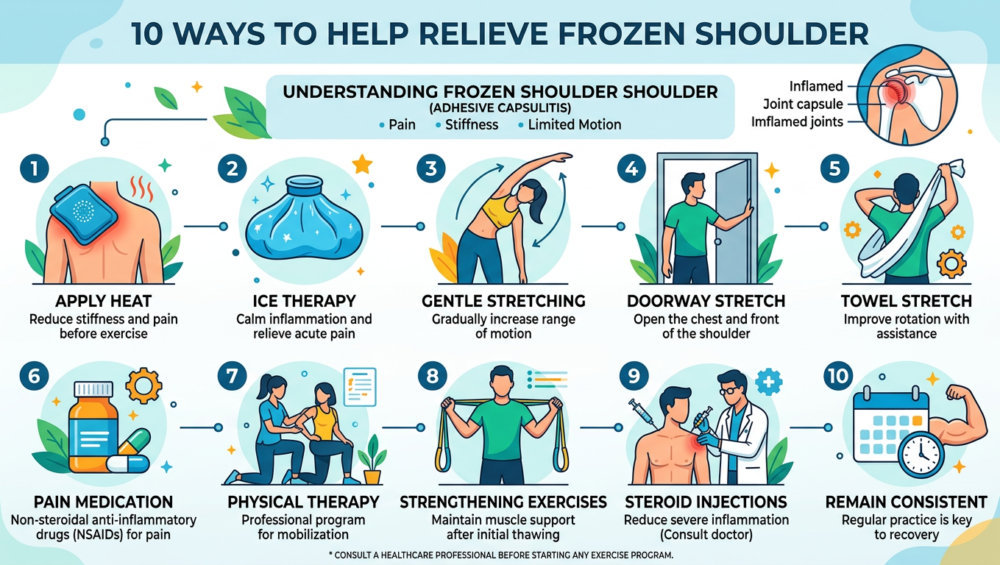 10 Ways to Help Relieve Frozen Shoulder