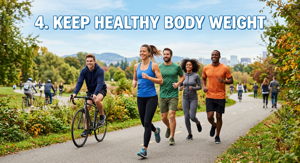 Maintaining a healthy body weight can significantly reduce the strain on your joints